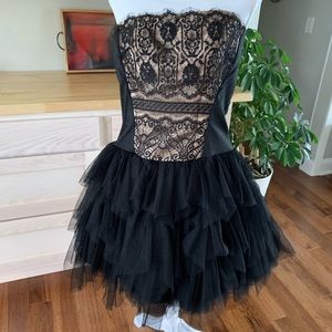 Black formal mini dress